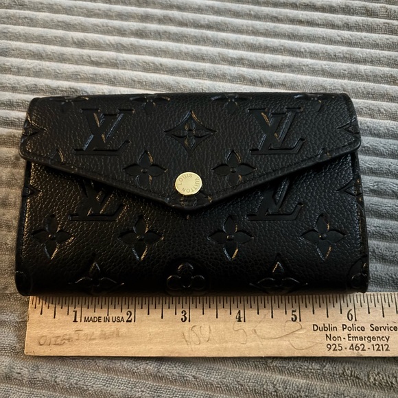 Black Embossed Monogram Wallet - Picture 3 of 5